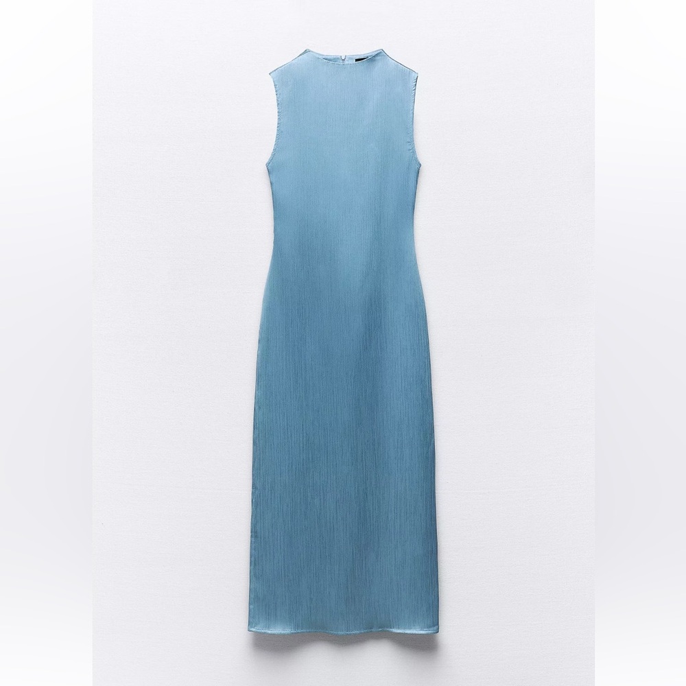 Zara blue silk dress